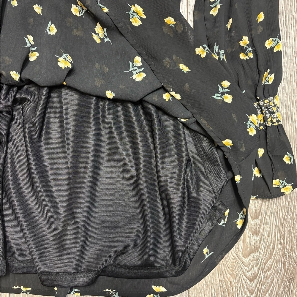 Lulu's Black Floral Long Sleeve Dress - Picture 9 of 9